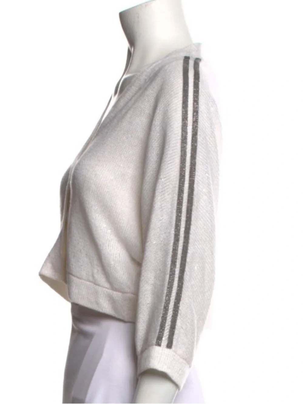 Brunello Cucinelli Cropped Linen & Silk sweater - Picture 2 of 3
